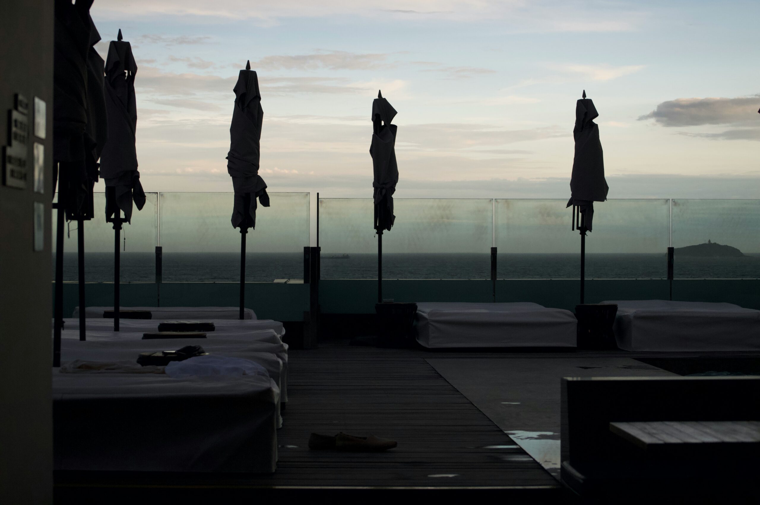 Rooftop terrace at Casa Coral at sunset